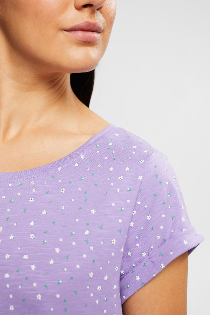 T-shirt in jersey con stampa, LILAC, detail image number 0