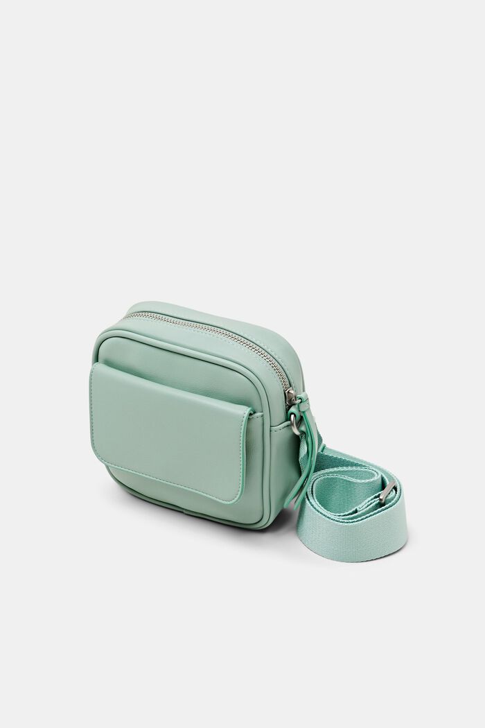 Borsa a tracolla in similpelle, LIGHT AQUA GREEN, detail image number 2