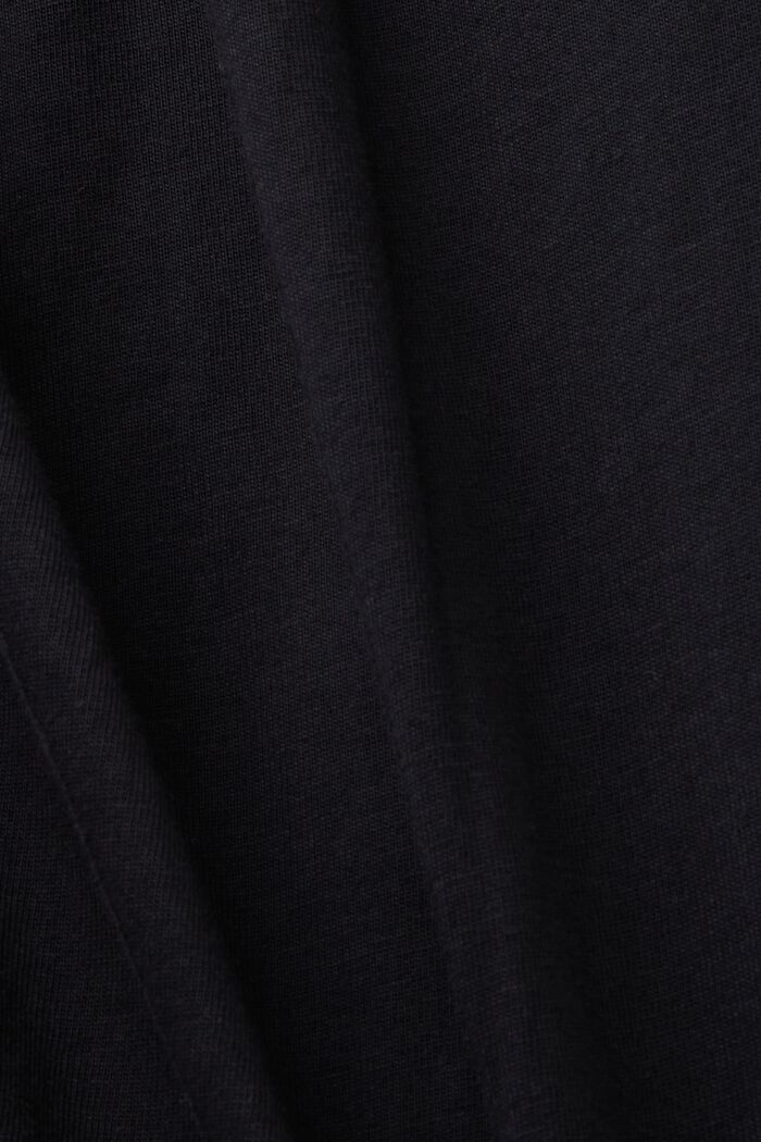 Camicia in jersey, 100% cotone, BLACK, detail image number 4