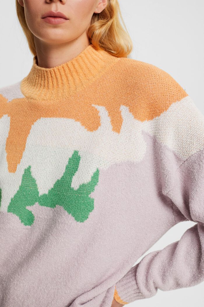 Pullover in maglia multicolore, LAVENDER, detail image number 2