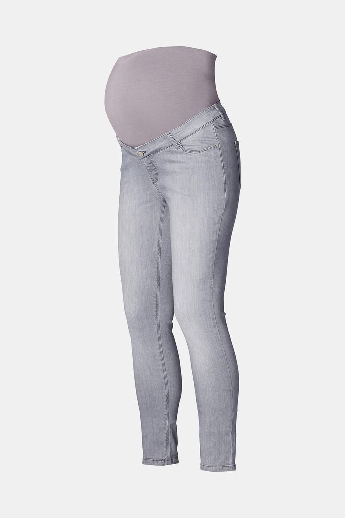 Jeans elasticizzati con fascia premaman, GREY DENIM, detail image number 5