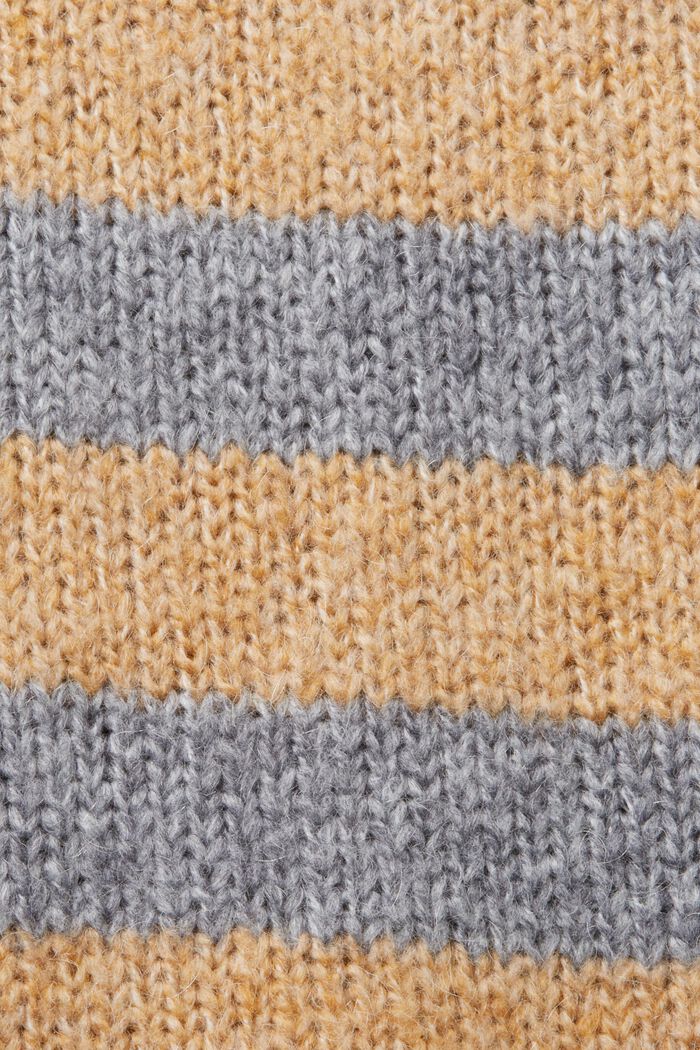 Pullover a righe in misto lana e mohair, DUSTY NUDE, detail image number 5