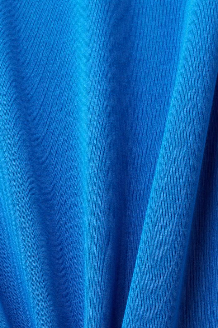 Top in cotone a maniche lunghe, BRIGHT BLUE, detail image number 6