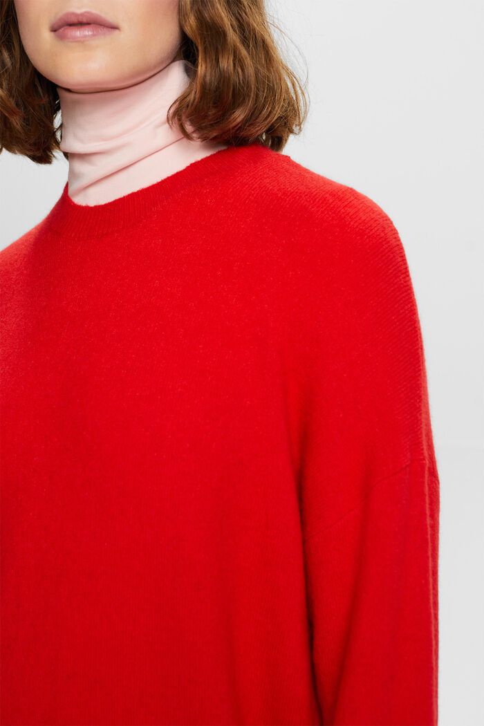 Abito mini in maglia, RED, detail image number 3