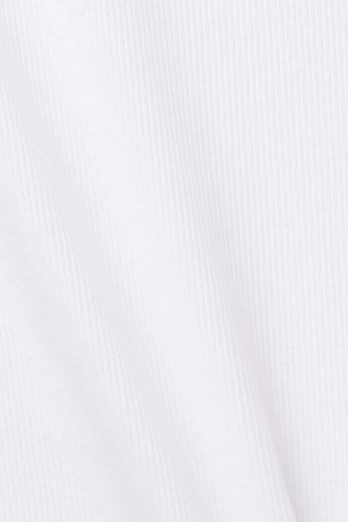 T-shirt girocollo in jersey di cotone, WHITE, detail image number 7
