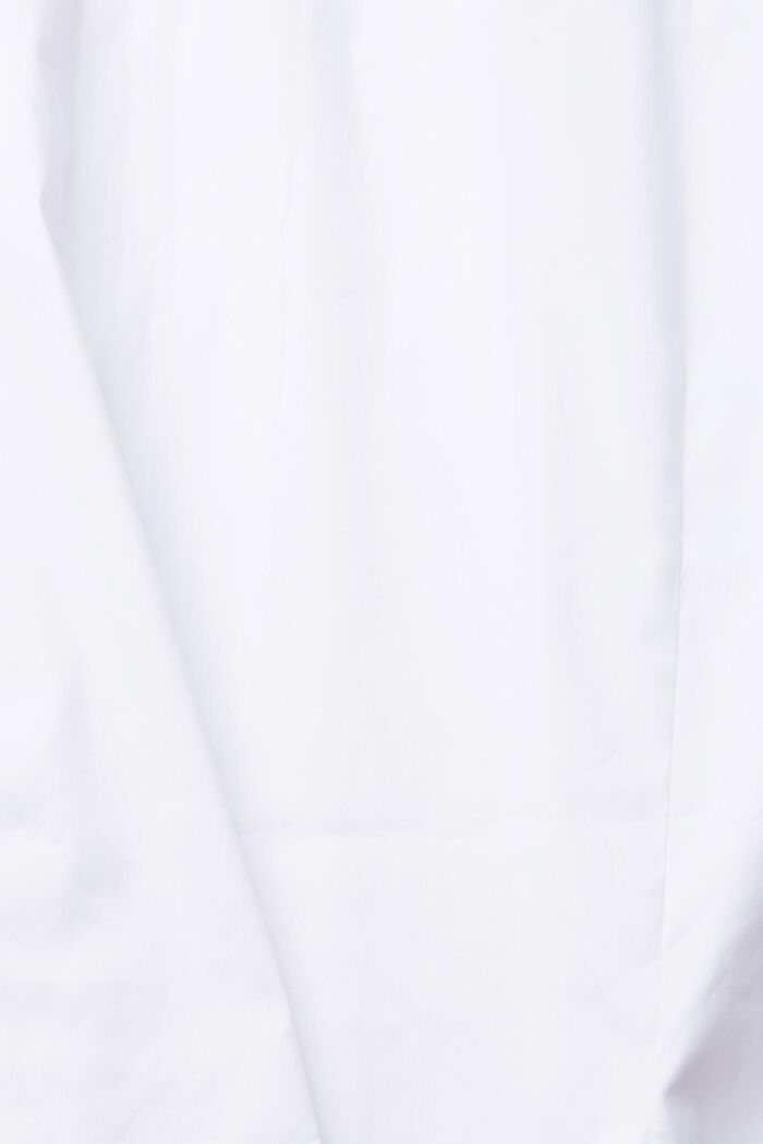 Camicia blusata in popeline, WHITE, detail image number 4