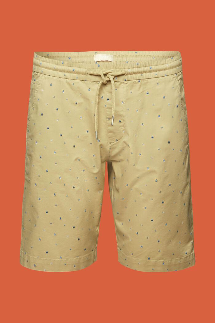 Pantaloncini da infilare a fantasia, cotone stretch, PASTEL GREEN, detail image number 7
