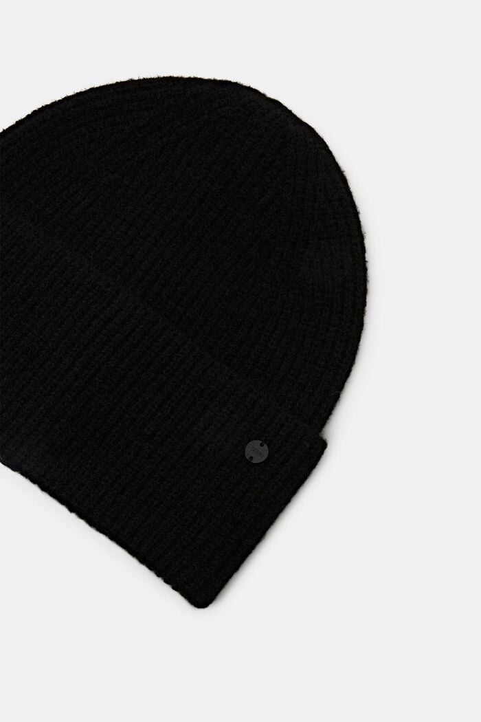 Berretto in maglia a coste, BLACK, detail image number 1