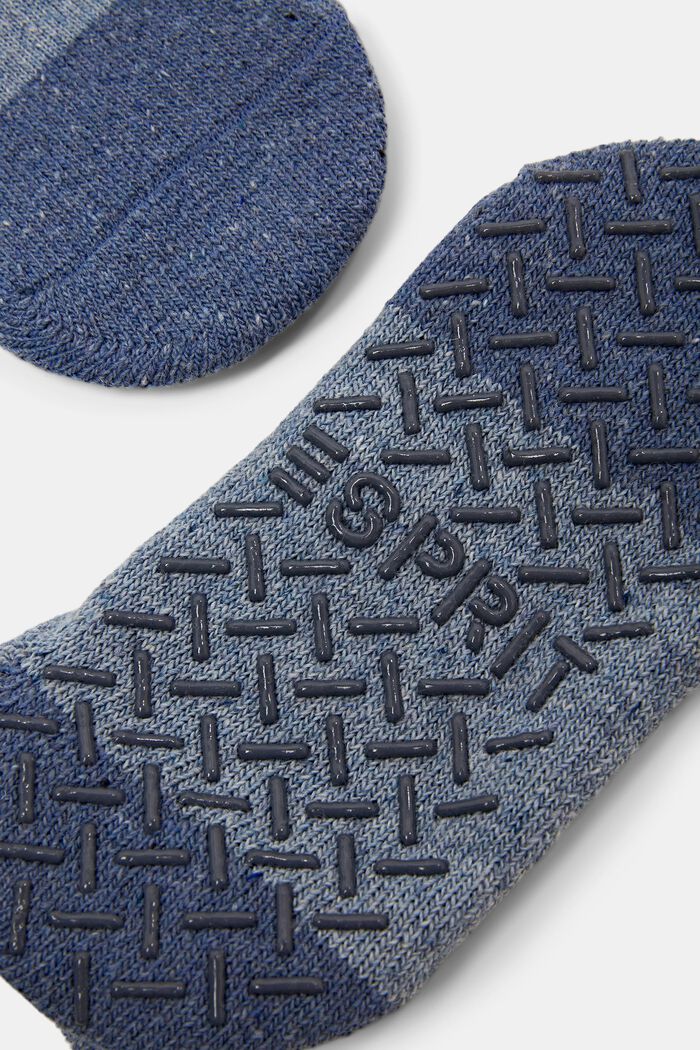 Calze corte antiscivolo, misto lana, BLUE SMOKE, detail image number 2