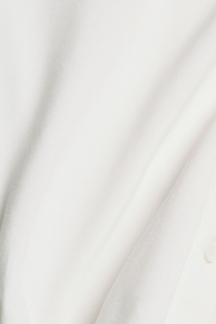 Maglia a maniche lunghe in piqué, cotone biologico mercerizzato, OFF WHITE, detail image number 5
