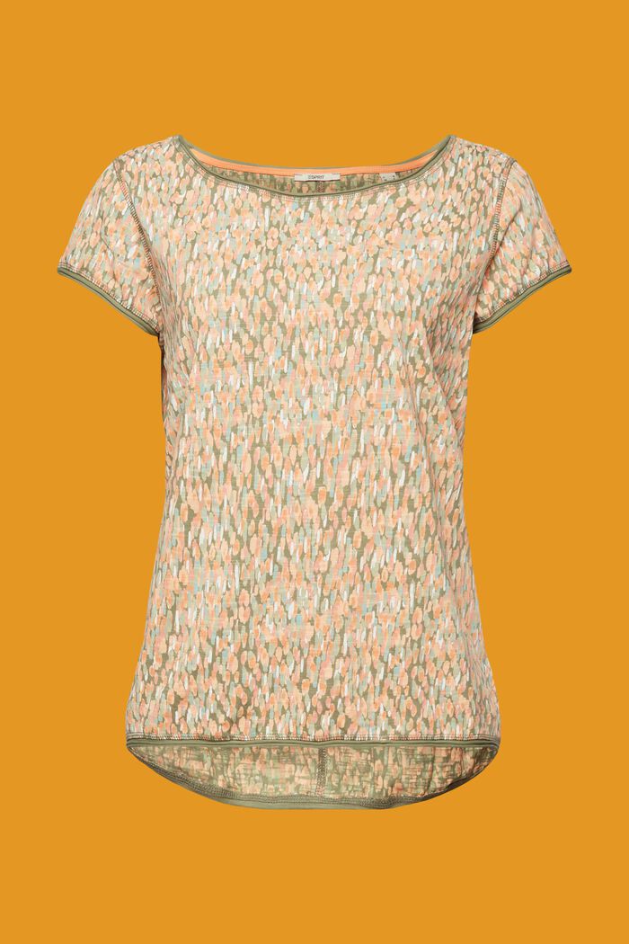 T-shirt con stampa allover, 100% cotone, PASTEL GREEN, detail image number 6