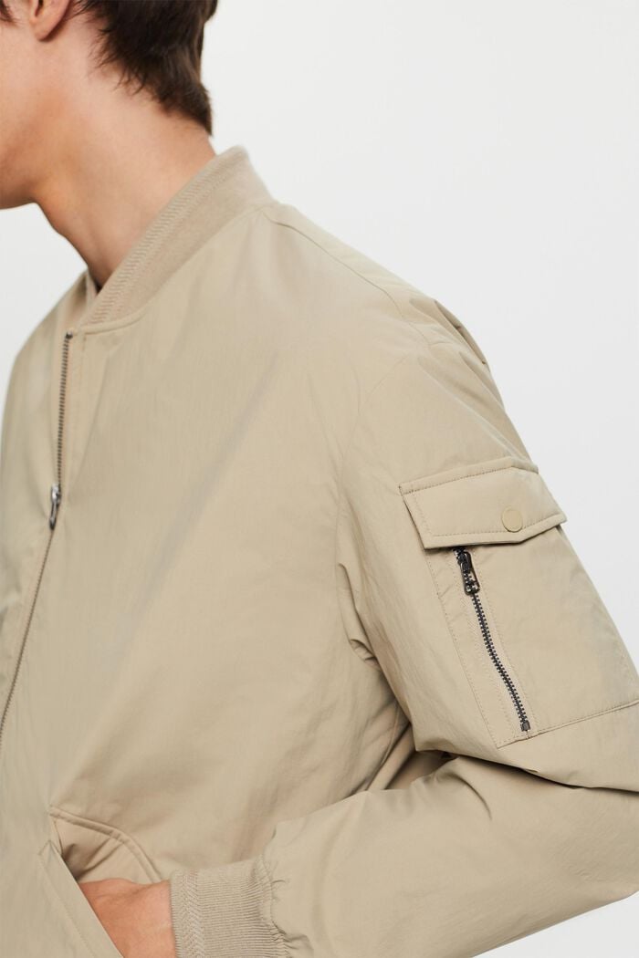 Riciclato: giacca stile bomber, SAND, detail image number 2