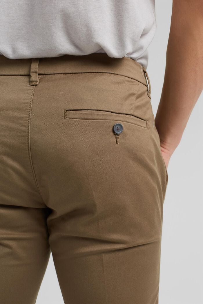 Pantaloni chino elasticizzati con cotone biologico, BEIGE, detail image number 5