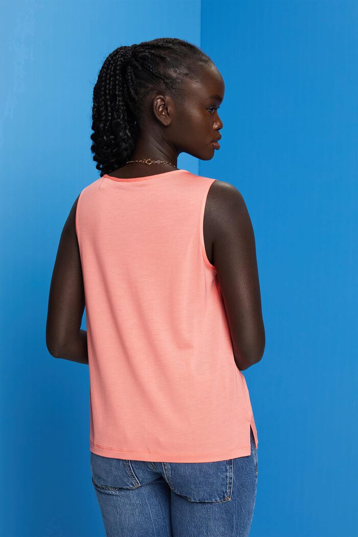 Top in jersey, lyocell TENCEL™, CORAL, detail image number 3