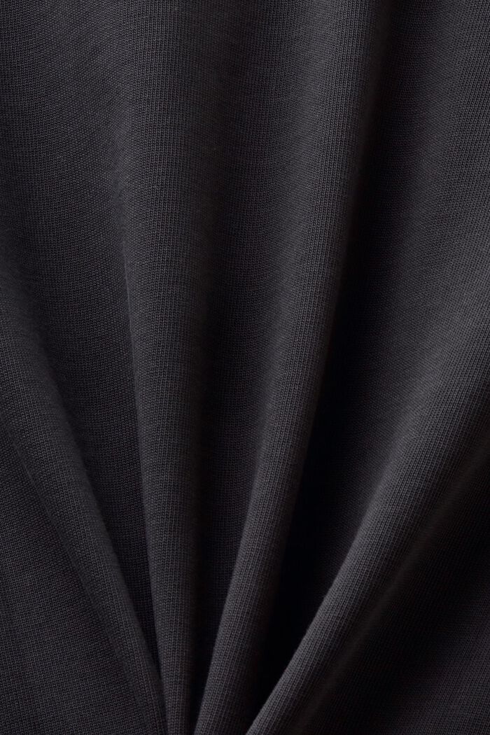 T-shirt a girocollo con logo, ANTHRACITE, detail image number 4