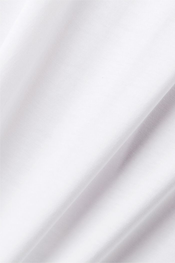 T-shirt in cotone con stampa, WHITE, detail image number 5