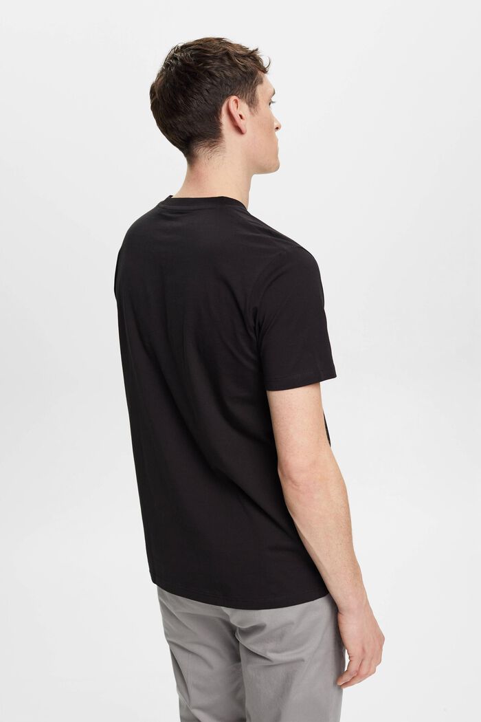T-shirt girocollo in jersey, BLACK, detail image number 3