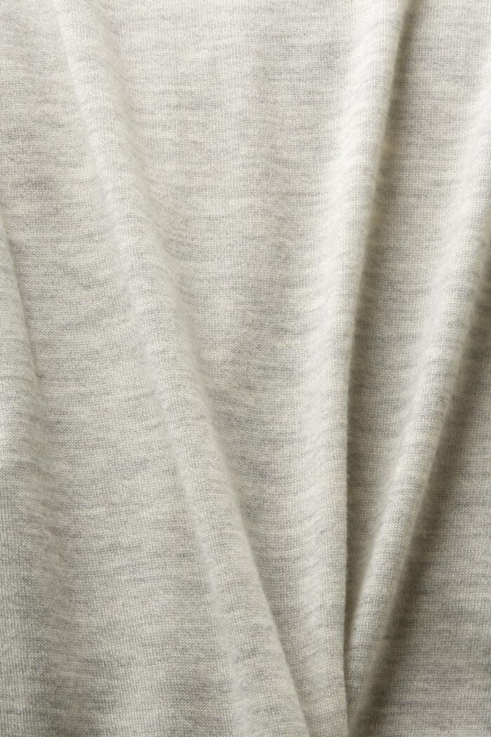 Pullover in cachemire con scollo a V, LIGHT GREY, detail image number 5