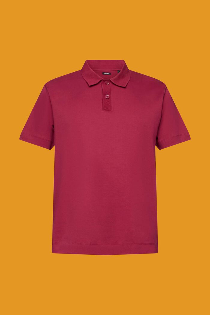 Polo in cotone Pima, DARK PINK, detail image number 5