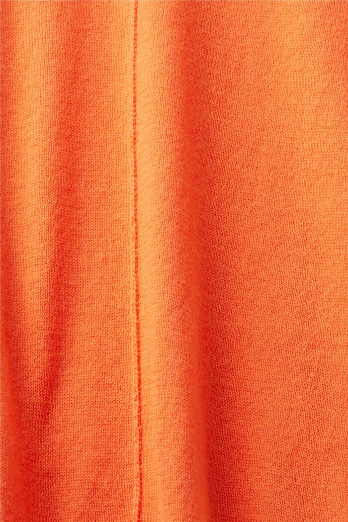 Pullover in maglia con scollo a V, ORANGE RED, detail image number 4