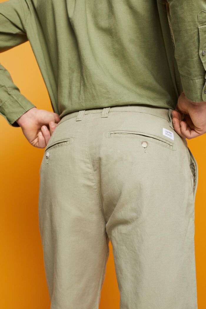 Pantaloncini stile chino, LIGHT GREEN, detail image number 4
