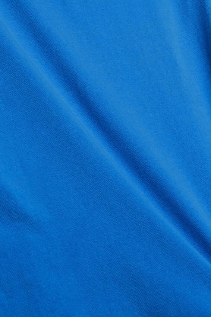 Maglia a maniche lunghe con scollo a V, cotone biologico, BLUE, detail image number 4
