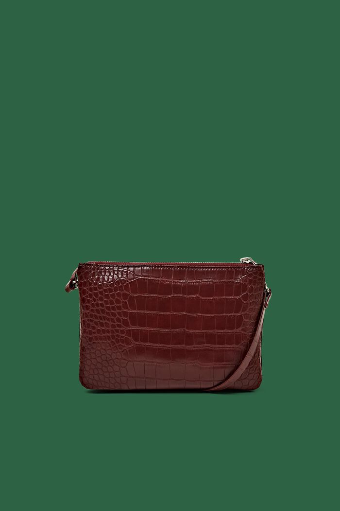 Borsa a tracolla in similpelle, GARNET RED, detail image number 0