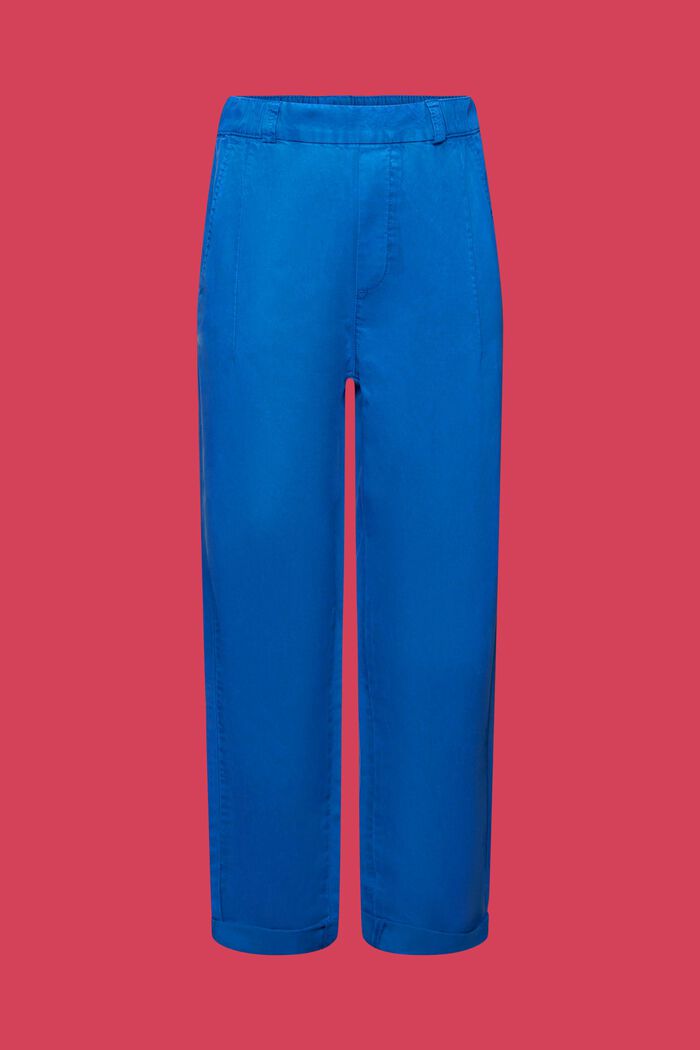 Pantaloni chino pull up dalla lunghezza cropped, BRIGHT BLUE, detail image number 7