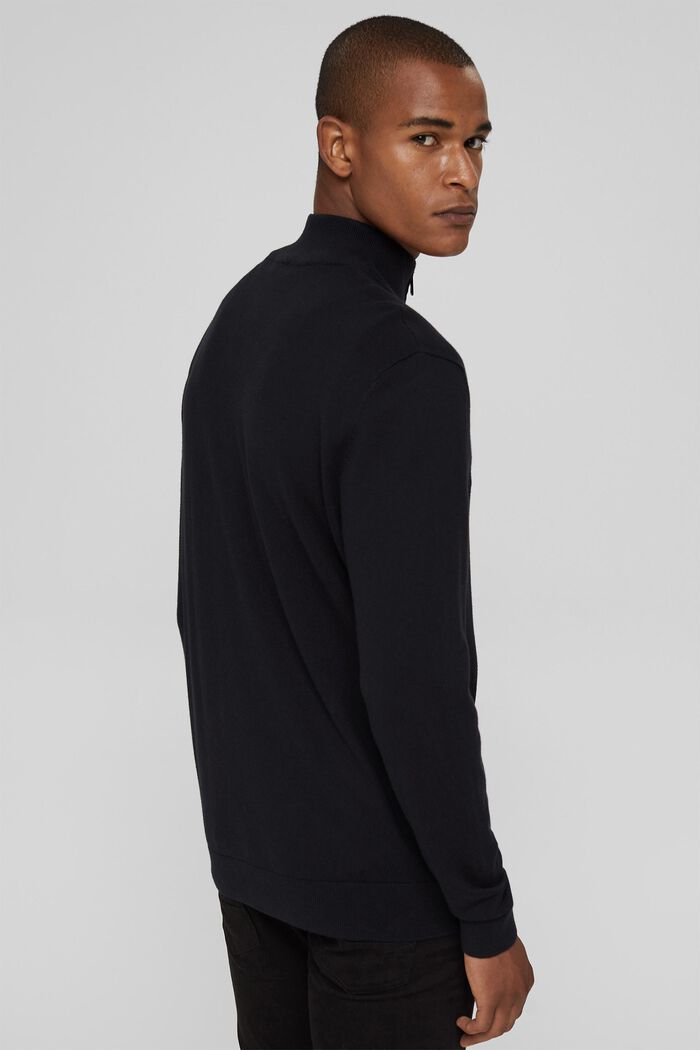 Con cashmere:  cardigan con zip, BLACK, detail image number 3