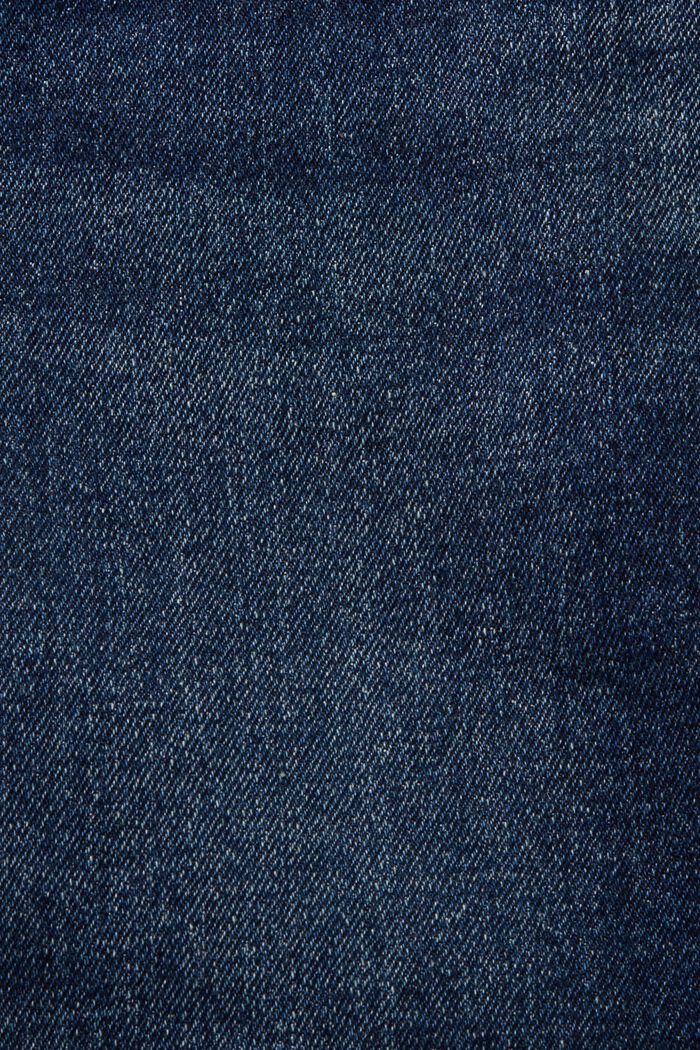 Pantaloncini in denim effetto rovinato, BLUE DARK WASHED, detail image number 6