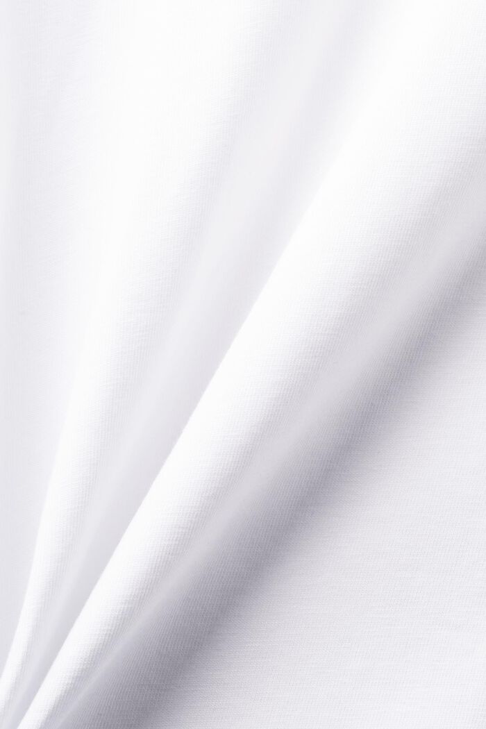 T-shirt in cotone con logo, WHITE, detail image number 6