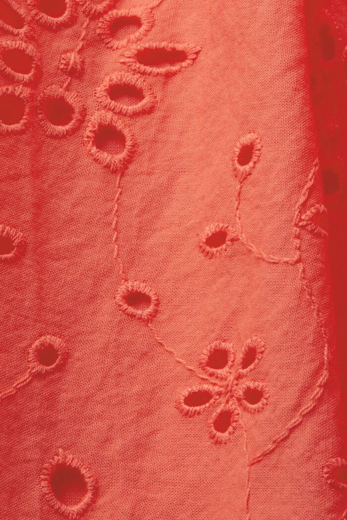 Abito in pizzo in cotone, CORAL ORANGE, detail image number 5