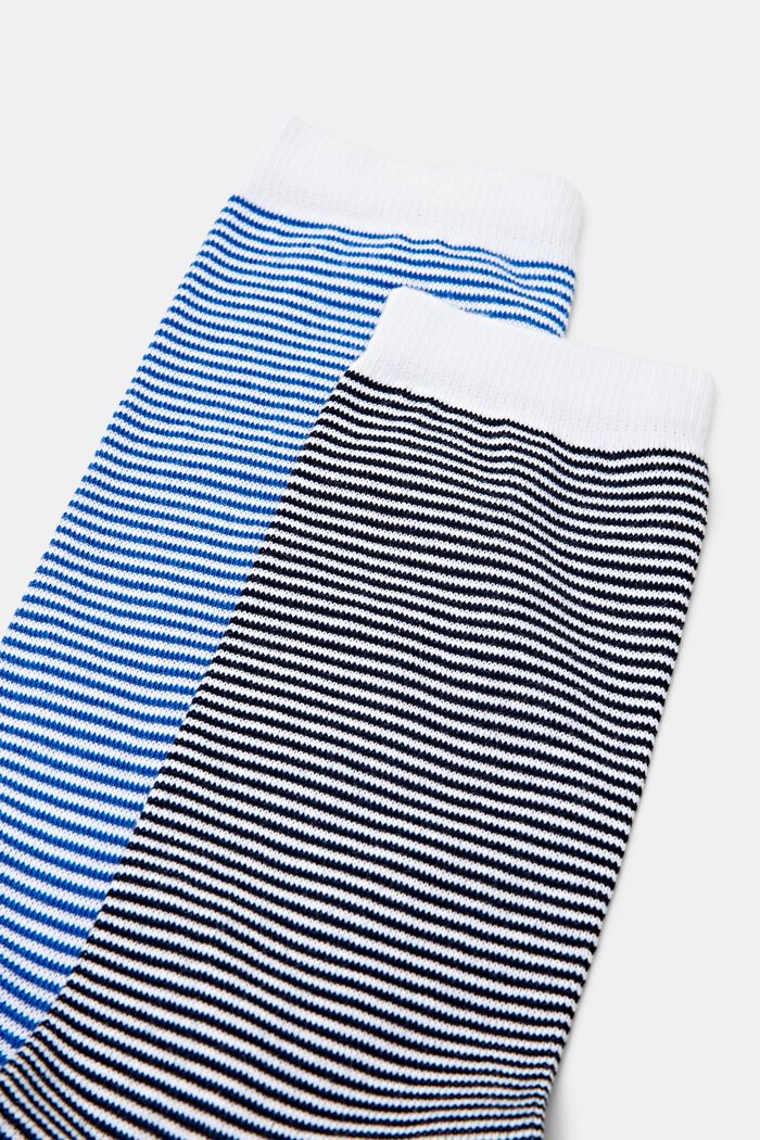 Calze a righe in maglia larga in confezione doppia, BLUE/NAVY, detail image number 2