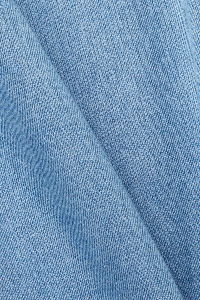 Camicia in denim di cotone, BLUE LIGHT WASHED, detail image number 4