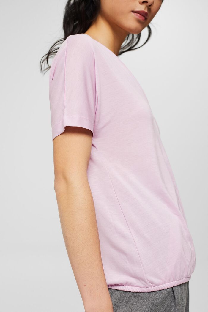 In TENCEL™: t-shirt effetto incrociato, LILAC, detail image number 2