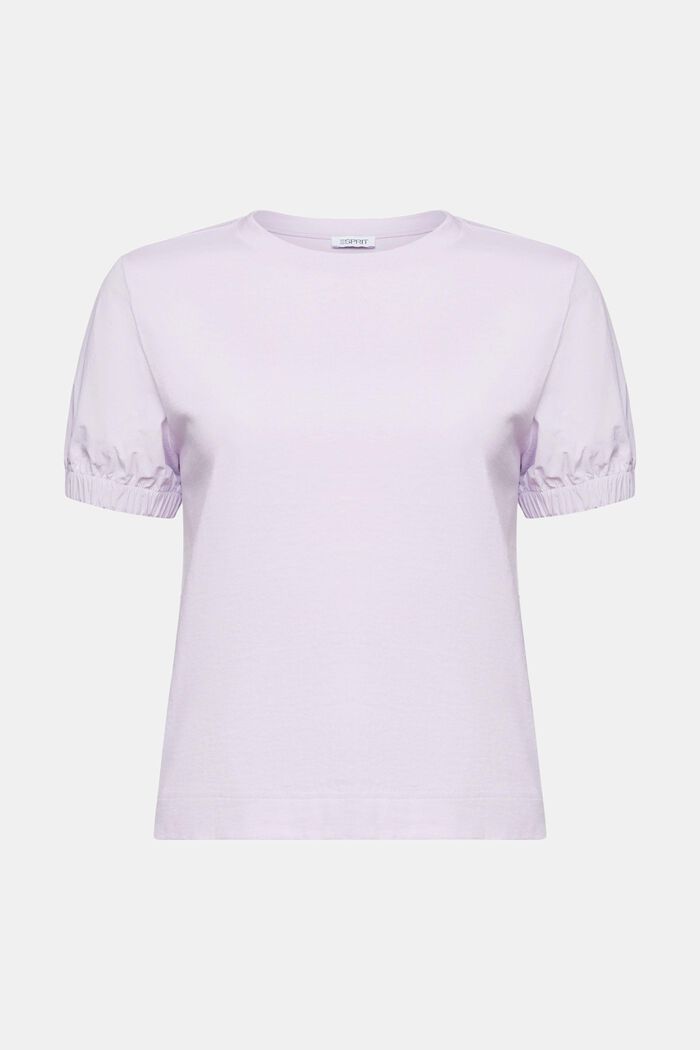 T-shirt a maniche corte in materiale misto, LAVENDER, detail image number 5