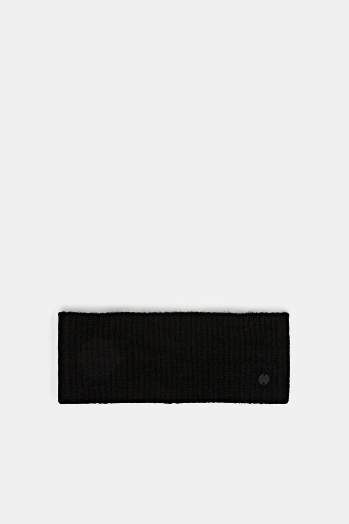 Fascia in maglia a coste, BLACK, detail image number 0