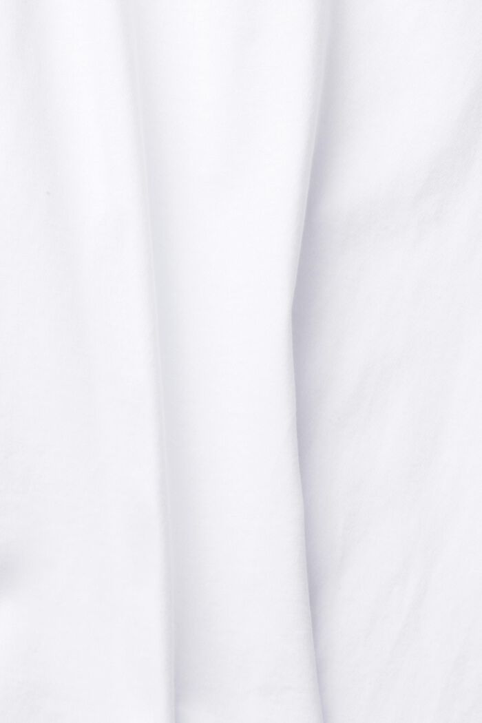 Maglia basic in 100% cotone biologico, WHITE, detail image number 7