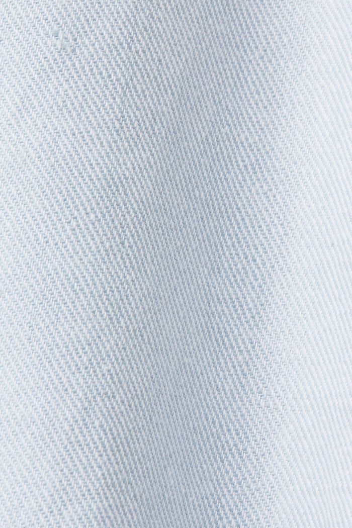 Blazer a doppiopetto in cotone e lino, LIGHT BLUE LAVENDER, detail image number 5
