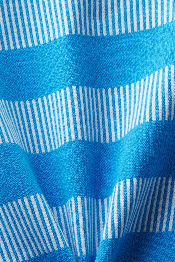 Pullover girocollo a righe jacquard, BLUE, detail image number 5