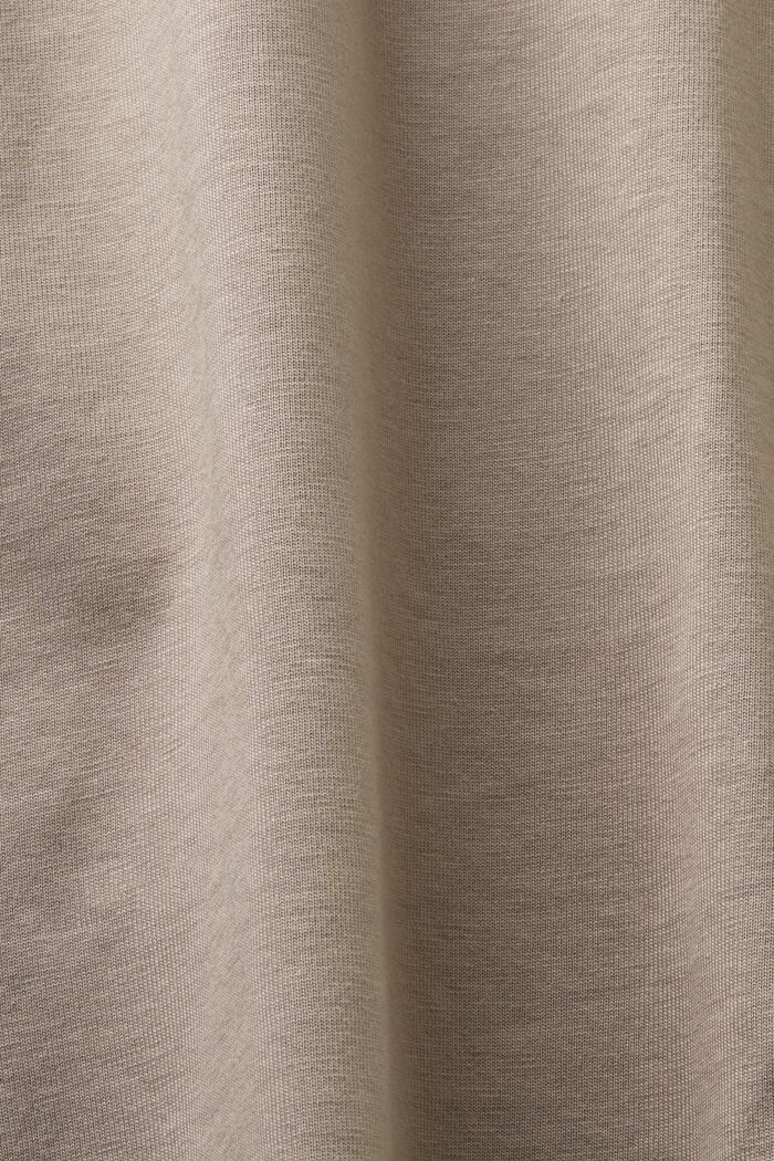 T-shirt in jersey di cotone con logo, LIGHT TAUPE, detail image number 5