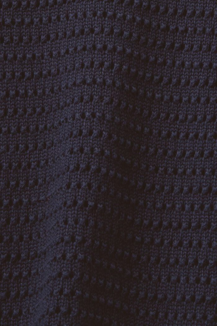 Pullover in mesh a manica corta, NAVY, detail image number 5