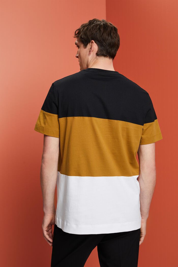 T-shirt a blocchi di colore, 100% cotone, BLACK, detail image number 3