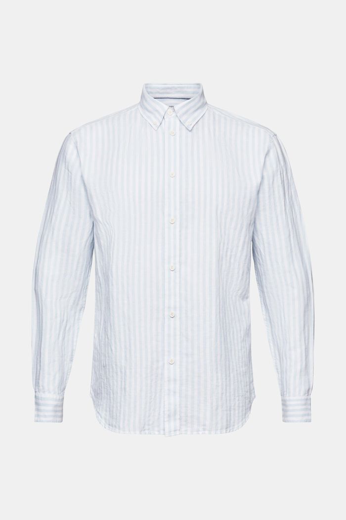 Camicia a righe in popeline di cotone, LIGHT BLUE, detail image number 5
