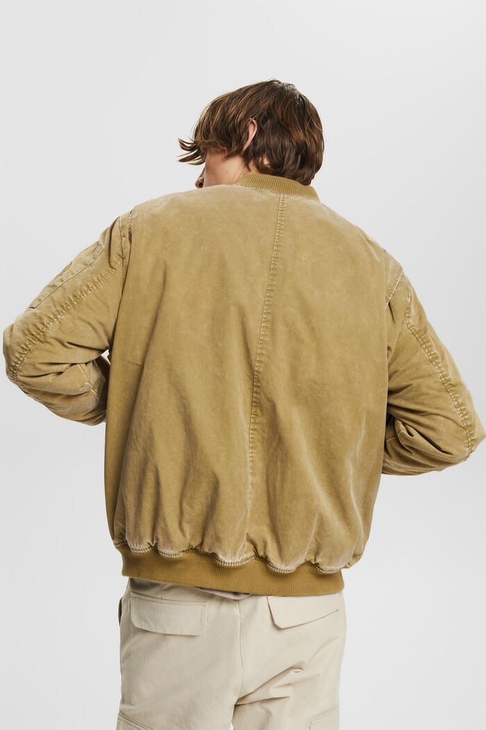 Giacca bomber lavato, OLIVE, detail image number 2