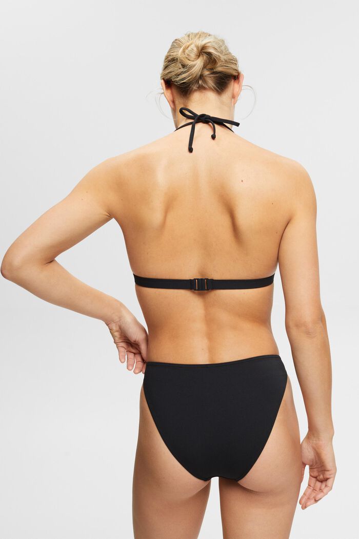 Top da bikini con laccetti, allacciatura al collo, BLACK, detail image number 2