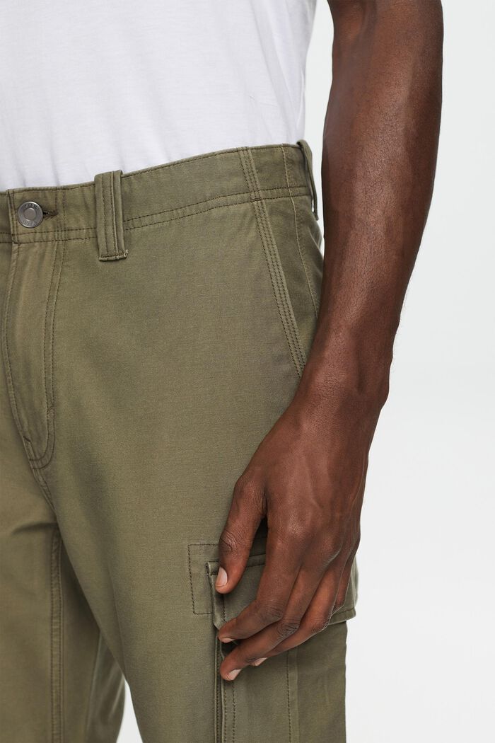 Pantaloni cargo in cotone, KHAKI GREEN, detail image number 2