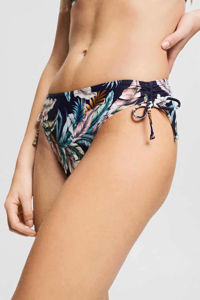 In materiale riciclato: slip con stampa tropicale, NAVY, detail image number 2