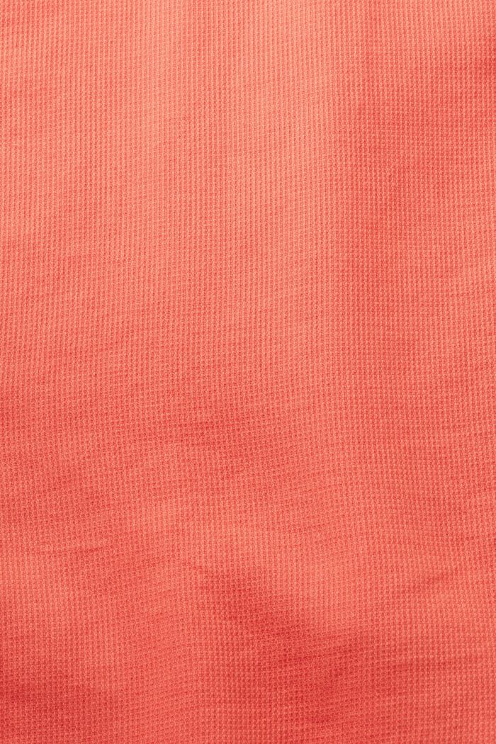 Maglia strutturata Slim Fit, 100% cotone, CORAL RED, detail image number 5