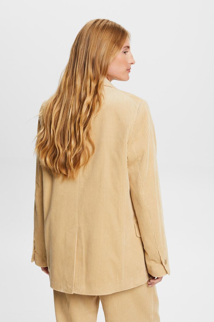 Blazer oversize in velluto di cotone, DUSTY NUDE, detail image number 4